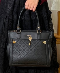 Rose design Bag with key(Black-F)