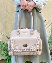 Embroidery frill A4 tote