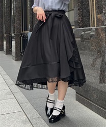 Ruffle frills Skirt(Black-F)