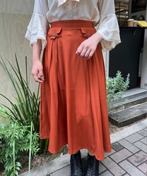 Side tuck Skirt with bitter(Orange-F)