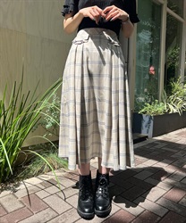 Side tuck Skirt with bitter(Cream-F)