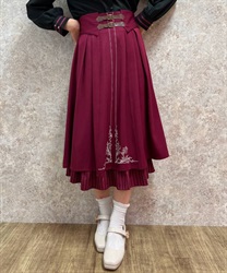 Embroidered Belted embellished Skirt