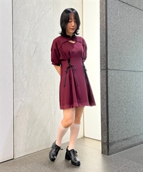 Lace -up cut -and -sew Dress