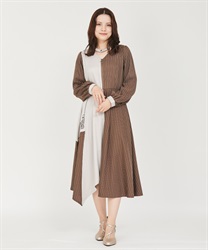 Bicolor Elehem Dress(Brown-F)