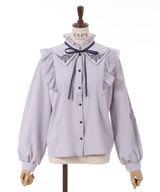 Cardle embroidery collar Blouse