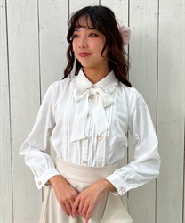 Melty heart embroidery Blouse(Ecru-F)