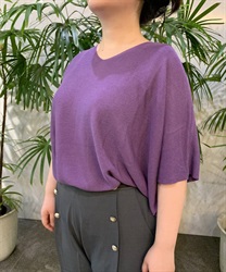 French knit Pullover(Purple-F)