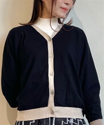 Color scheme dolman knit cardde(Black-F)