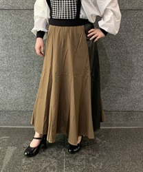 Side leather color scheme switching Skirt(Brown-F)