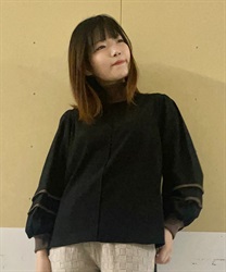 Color scheme piping design Pullover(Black-F)