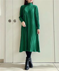 Jacquard knit Dress(Green-F)