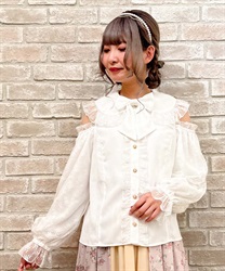 Blooming lace Blouse(White-F)