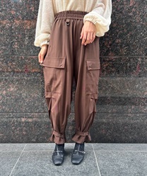 Tuck design cargo pants(Dark brown-F)