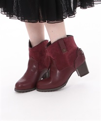 Back ribbon western boots(Wine-S)