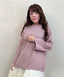 Slit sleeve knit with assort button(Pink-F)