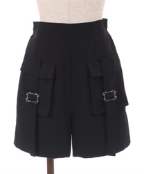 Cargo pocket shorts(Black-F)