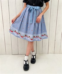 Strawberry Ribbon Skirt(Saxe blue-F)