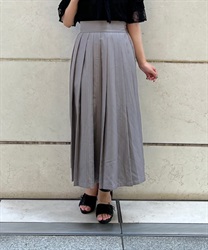 Side tape pleated Skirt(Grey-F)