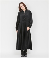 China -style velor Dress(Black-F)