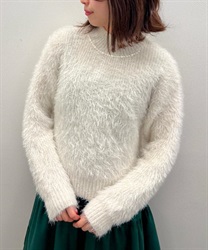 Feather knit with pearl