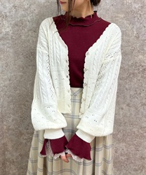Oakusashi knit cardigan(Ecru-F)
