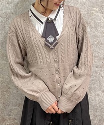 Oakusashi knit cardigan(Mocha-F)