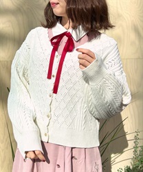 Assort button knit cardigan(Ecru-F)