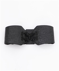 China button thick rubber Belt(Black-F)