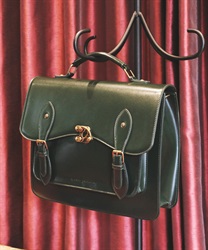 2 way satchel bag(Dark green-M)