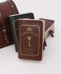 Book -style design pouch(Brown-F)