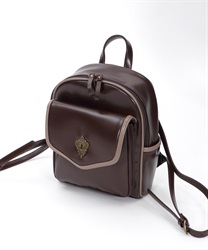 Mini backpack with keyhole plate(Brown-F)