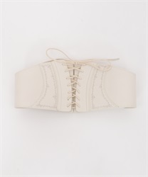 Embroidery corset Belt(Ecru-M)