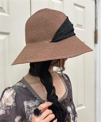 Lace ribbon straw Hat