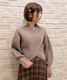 Kashukuru style knit Pullover(Mocha-F)