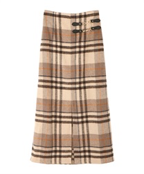 Check pattern skirt(Brown-Free)