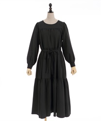 Tiad long long sleeve Dress(Black-F)