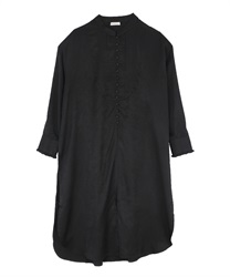 Vintage satin dress(Black-Free)