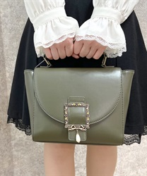 Bag with bijoux buckle(Green-F)