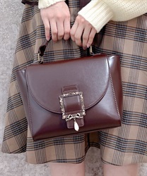 Bag with bijoux buckle(Brown-F)