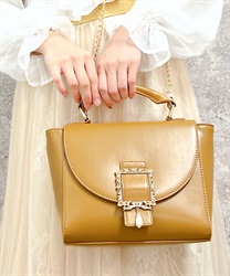 Bag with bijoux buckle(Mustard-F)