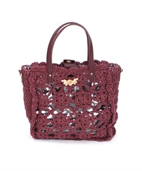 Crochet style 2WAY mini Bag(Wine-F)