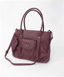 Enhanced x scalap A4 tote(Wine-F)