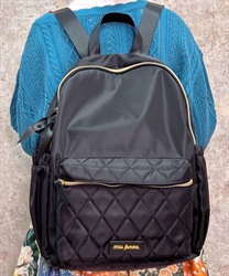 quilt pocket backpack(Black-F)