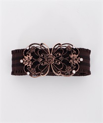 Roses×butterfly rubber belt(Pale pink-M)