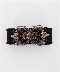 Roses×butterfly rubber belt(Gold-M)