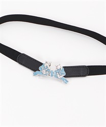 Cat x ribbon thin rubber Belt(Silver-F)