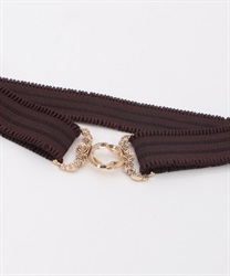 Rose backle one -touch Belt(Gold-F)