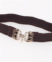 Rubber Belt with key charm(Gold-F)