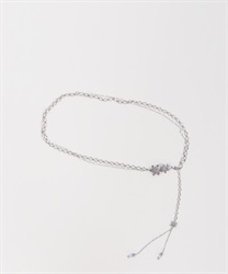 Snow crystal pearl chain Belt(Silver-F)