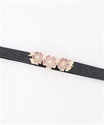 Sakura motif stained rubber Belt(Gold-F)